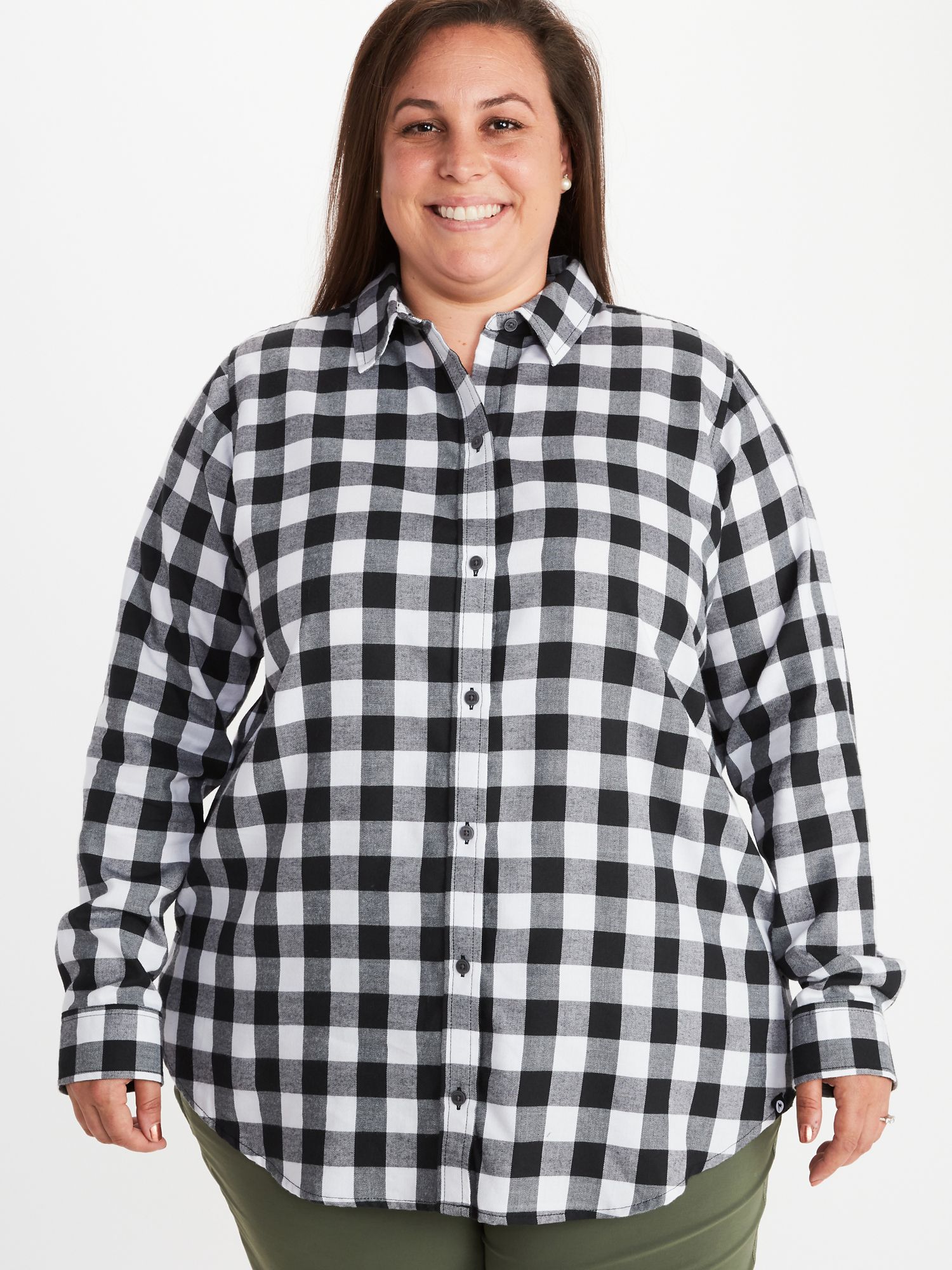 Women's Nicolet Lightweight Long-Sleeve Flannel Shirt Plus