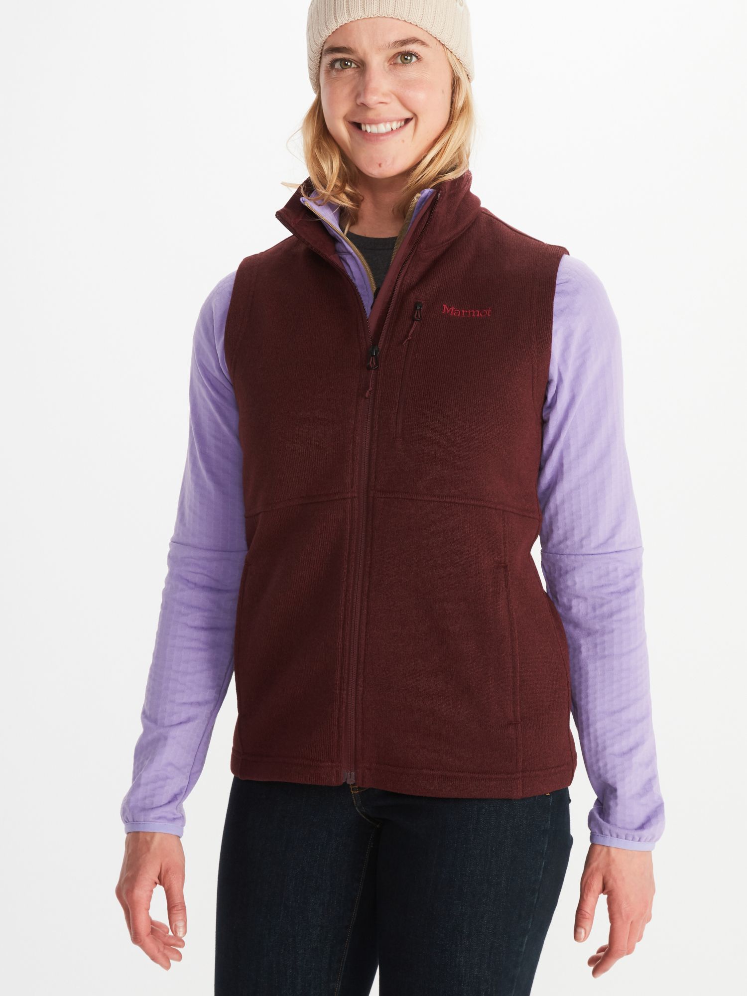 marmot fleece vest women