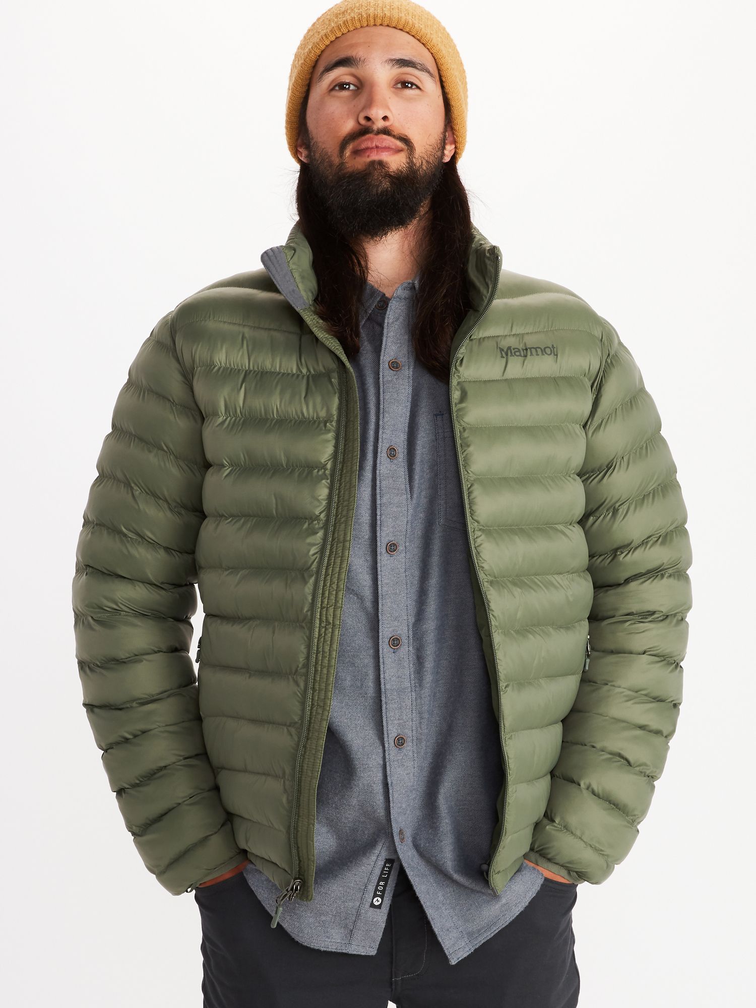 olive padded coat