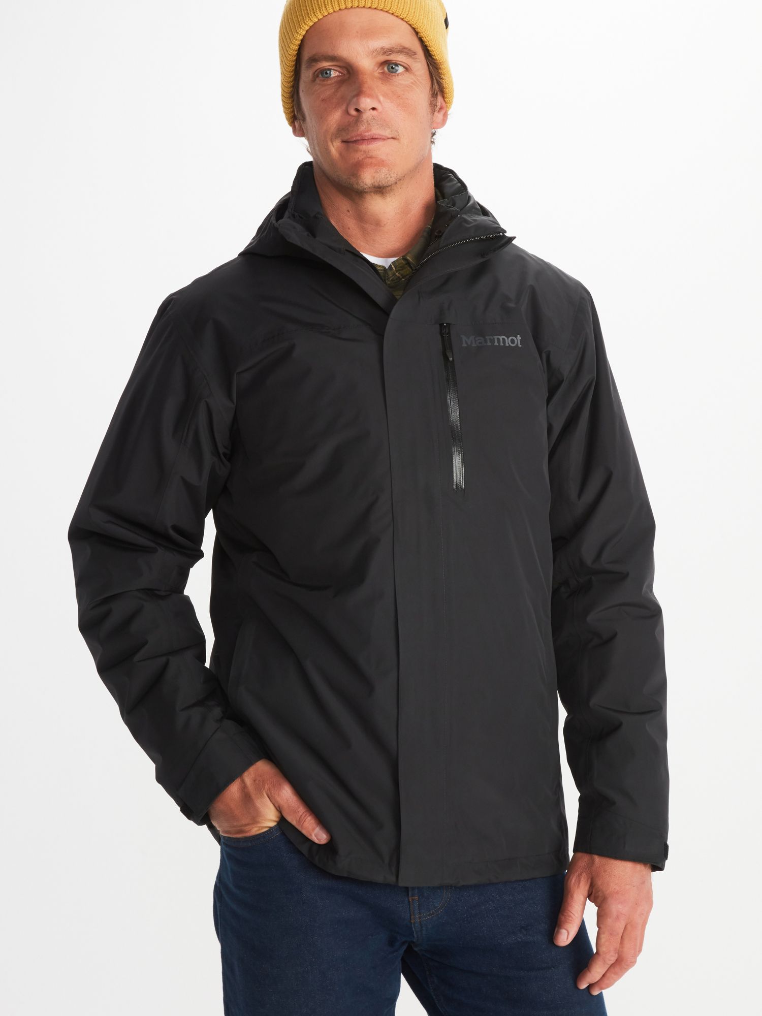 Marmot Stride Jacket - Men's-Slate Grey / Black-Medium, — Mens