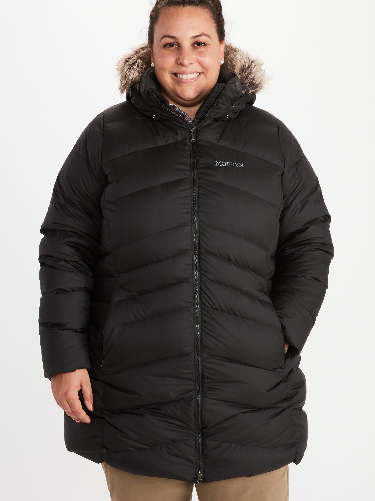 Marmot jacket best sale with fur hood