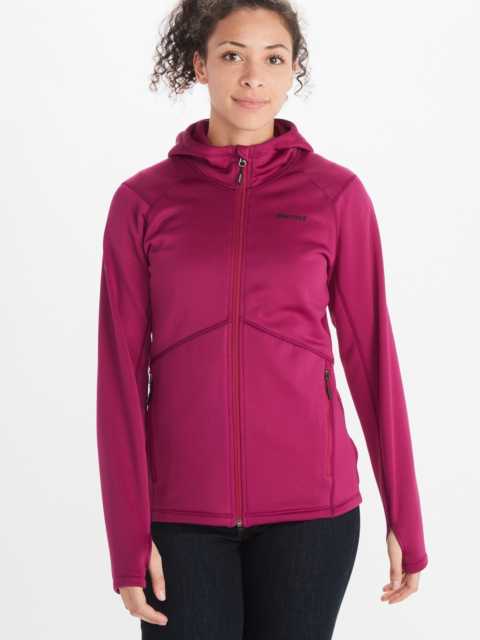 woman wearing marmot jacket fall collection