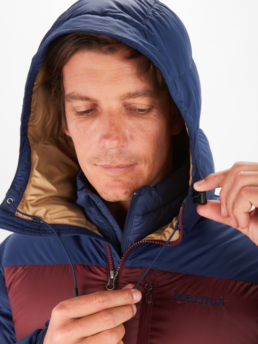 mens puffer jacket with adjustable hood