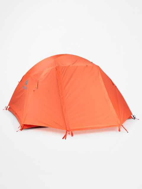 pitched tent