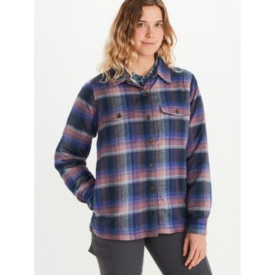 Women's Ridgefield Sherpa-Lined Long-Sleeve Flannel Shirt