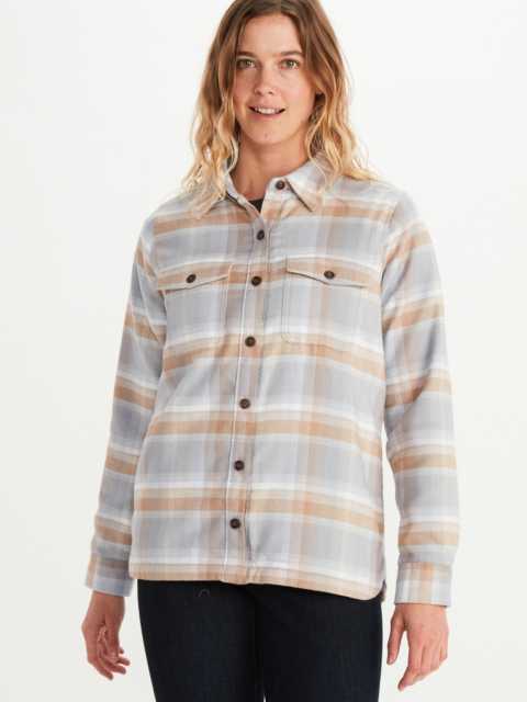 Women's Ridgefield Sherpa-Lined Long-Sleeve Flannel Shirt