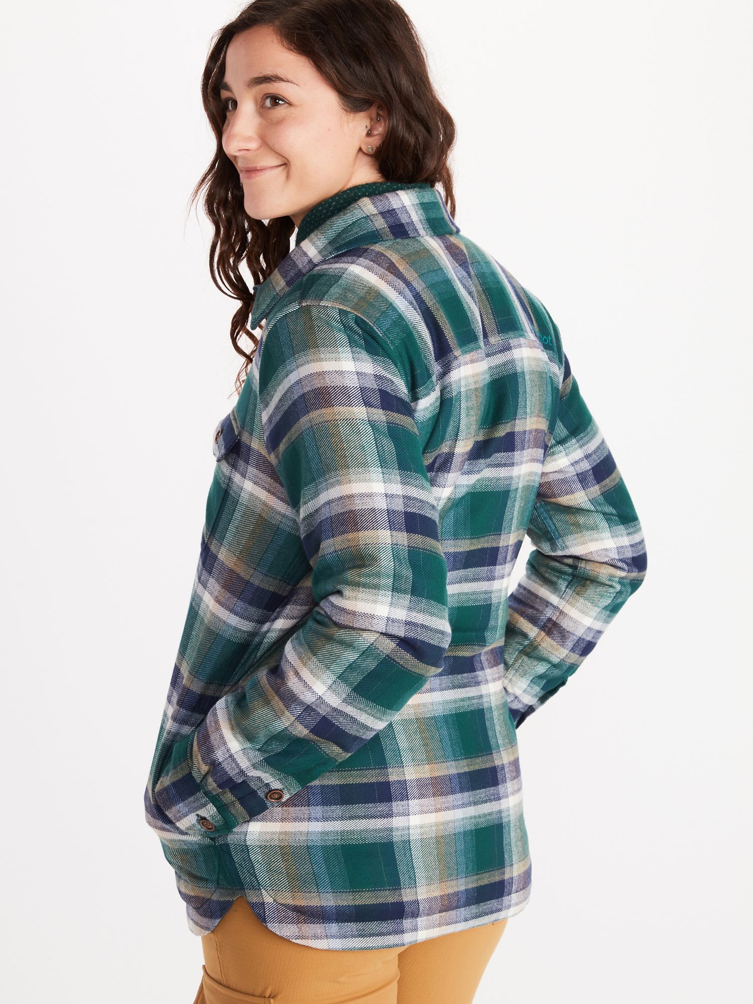 women sherpa lined flannel