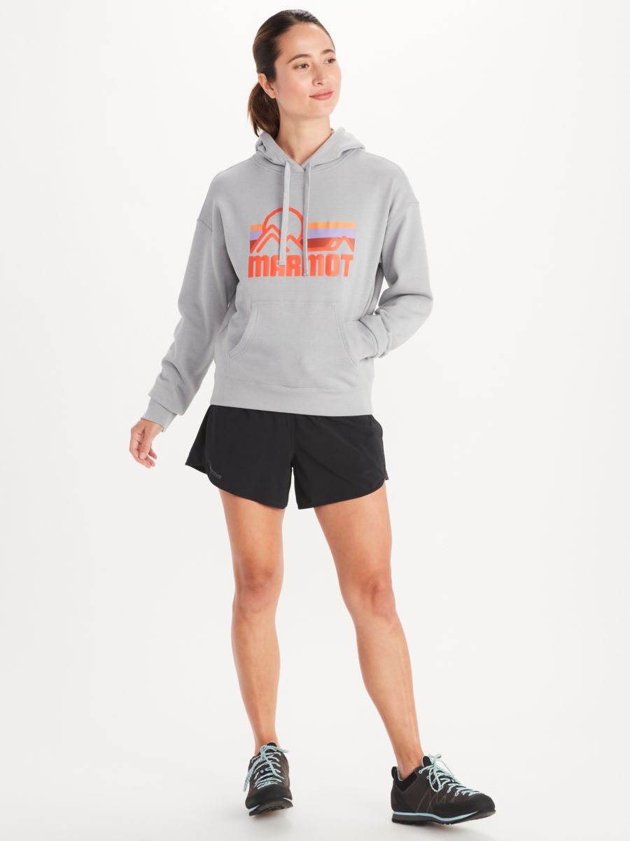 woman modeling hoodie and shorts