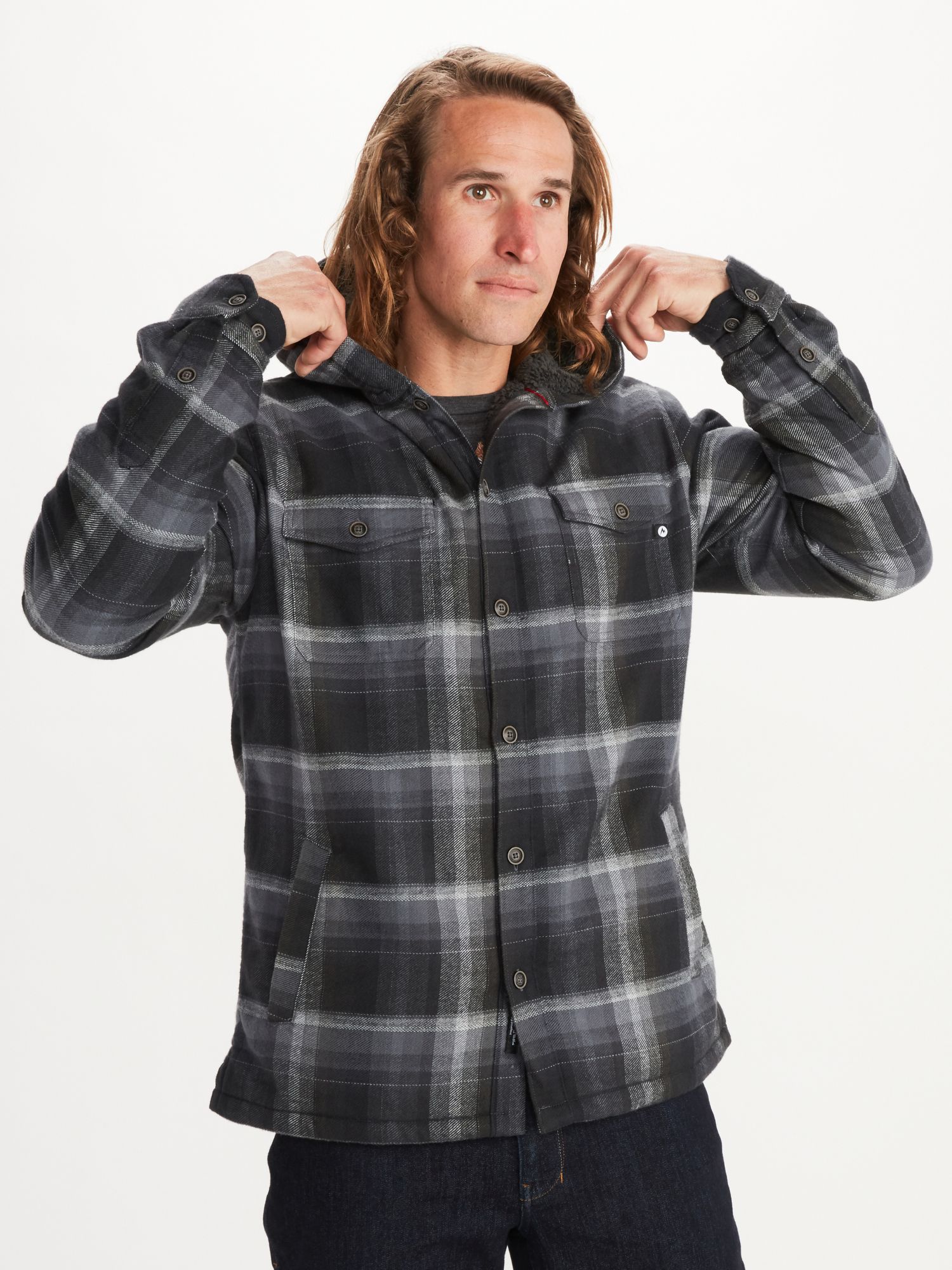 Men's Ridgefield Sherpa-Lined Flannel Hoody | Marmot