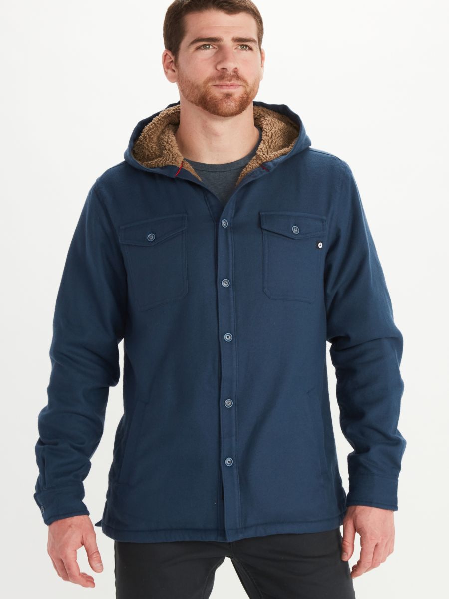 front view button jacket with hood