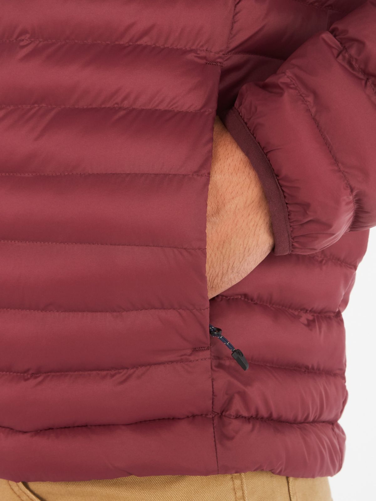 Closeup of coat pocket
