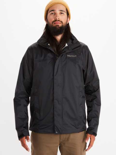 men's rainwear jacket on model