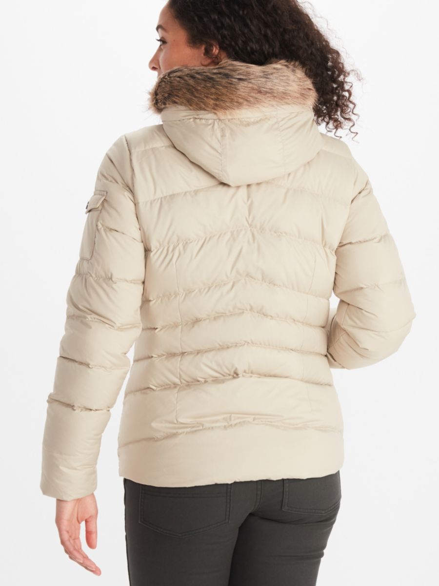 womens winter coat worn by model