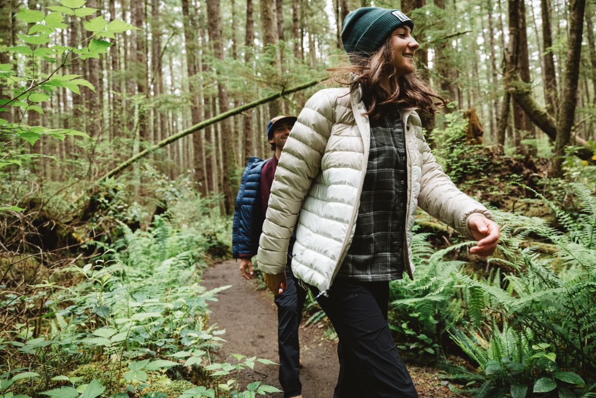 people hike wearing marmot jackets