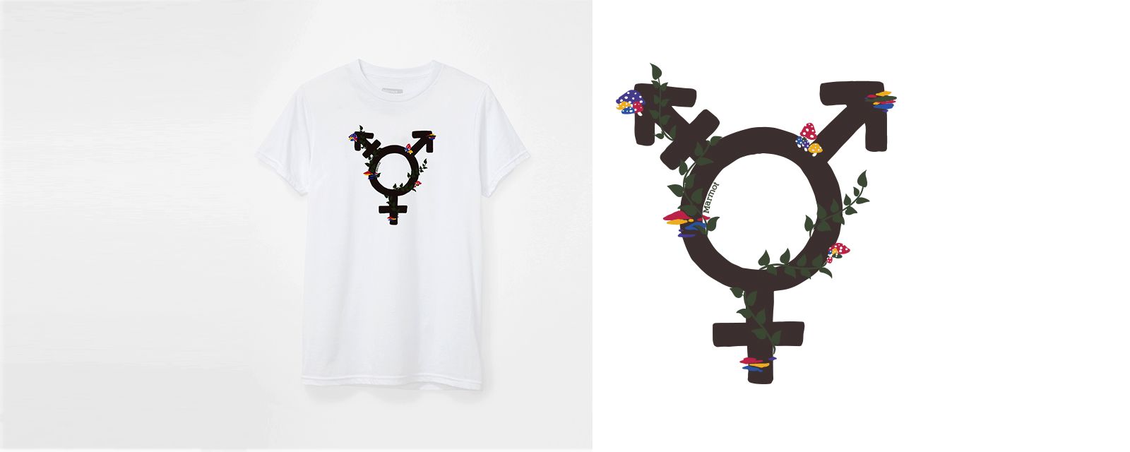 Pride icon t shirt and icon