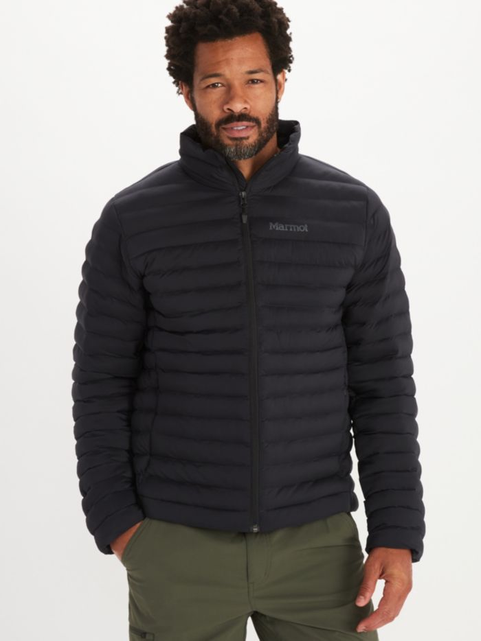 Marmot Stride Jacket - Men's-Slate Grey / Black-Medium, — Mens Clothing  Size: Medium, Chest/Body Size: 39 - 41 in, Center Back Length: 28 in,  Apparel Fit: Athletic — 785562233249