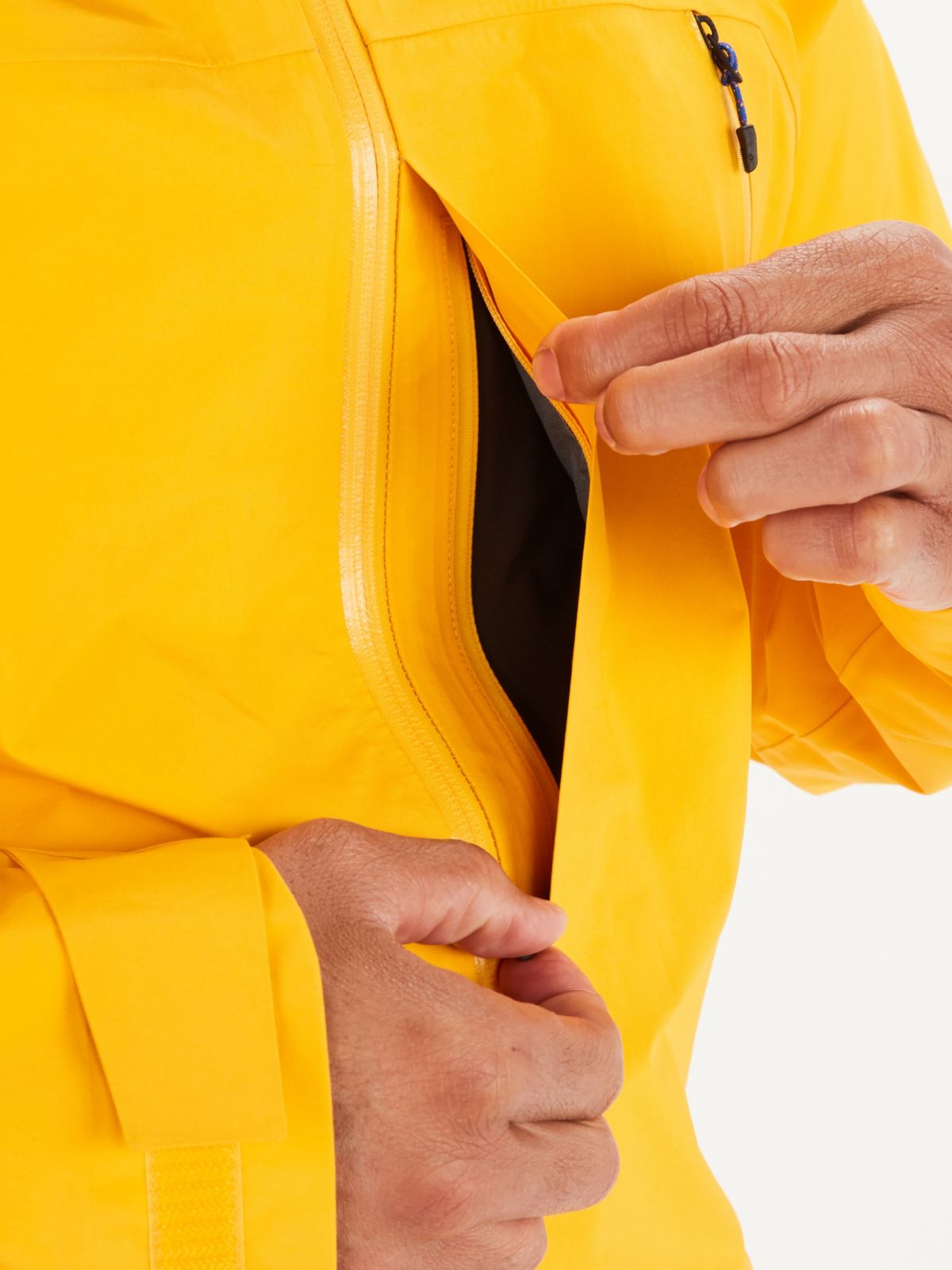 yellow rain jacket