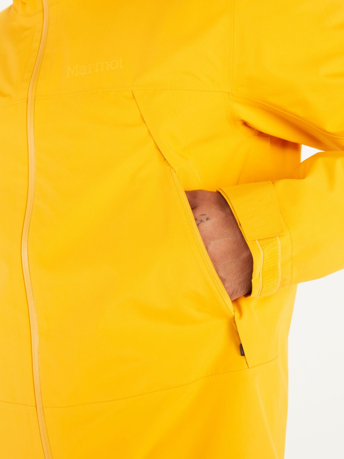 zip pocket for storage in jacket
