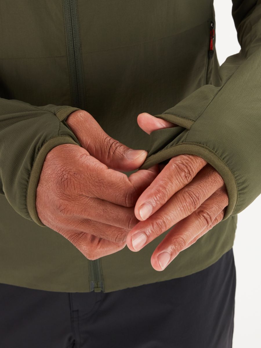 jacket has thumb sleeve