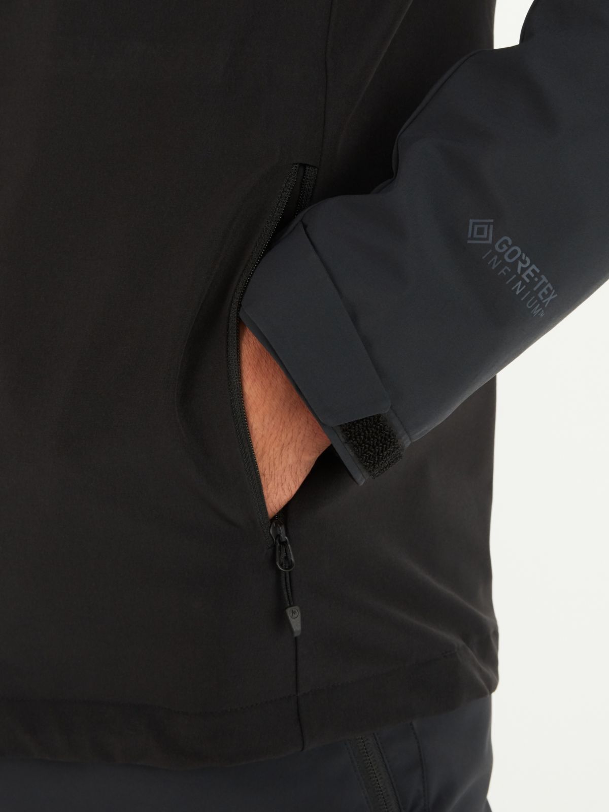 zip pocket for storage in jacket
