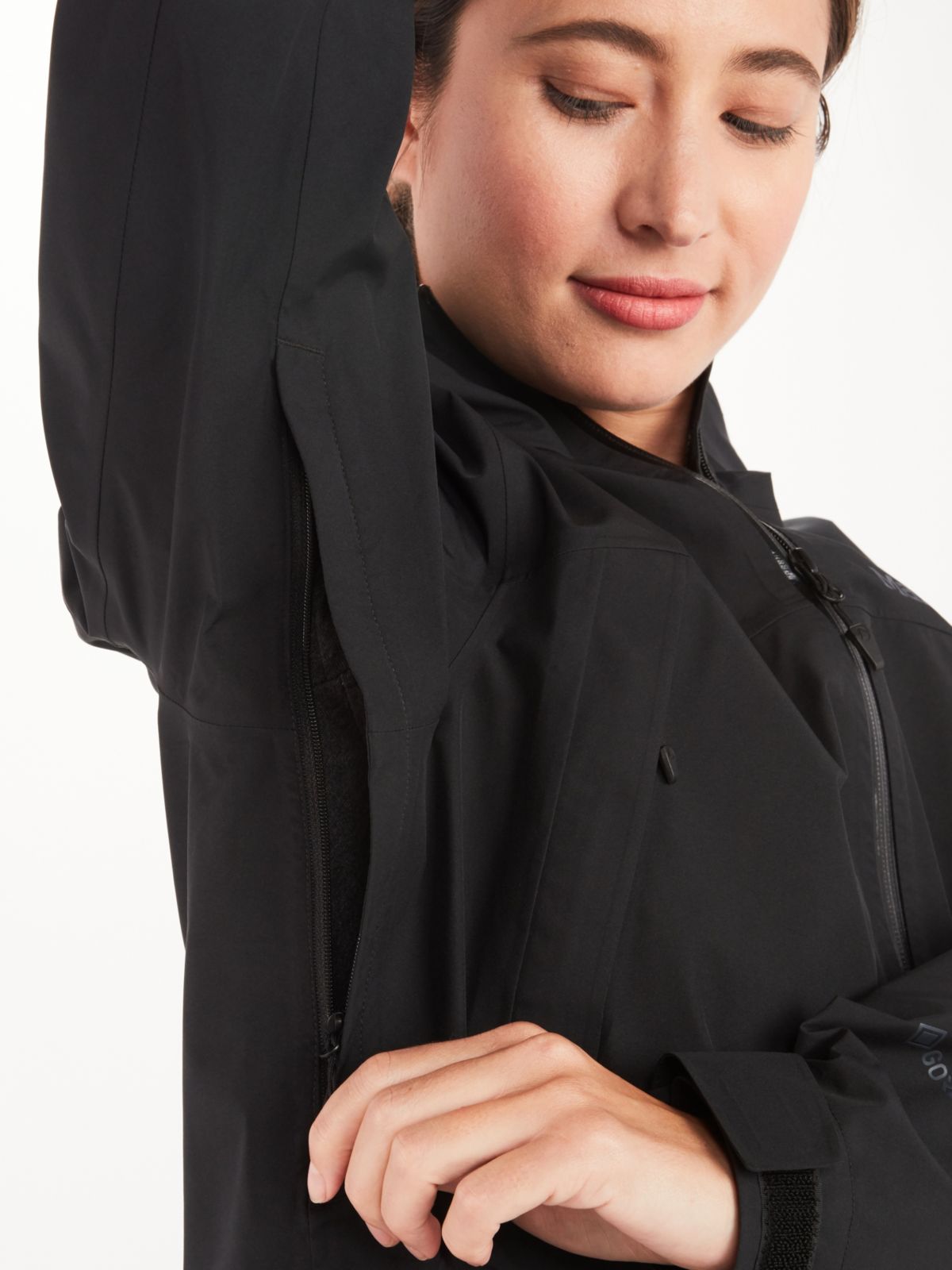 womens jacket being worn by model