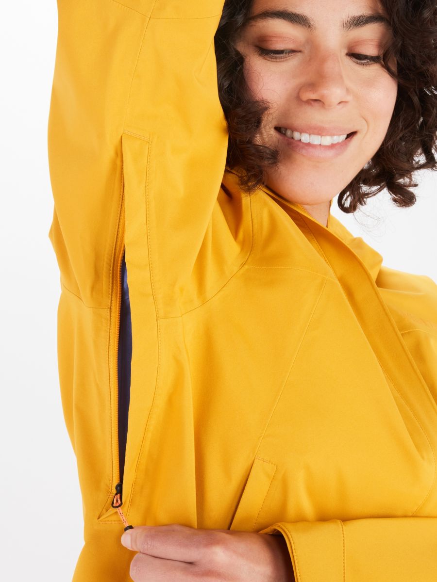 female model wearing assorted outdoor clothing and apparel