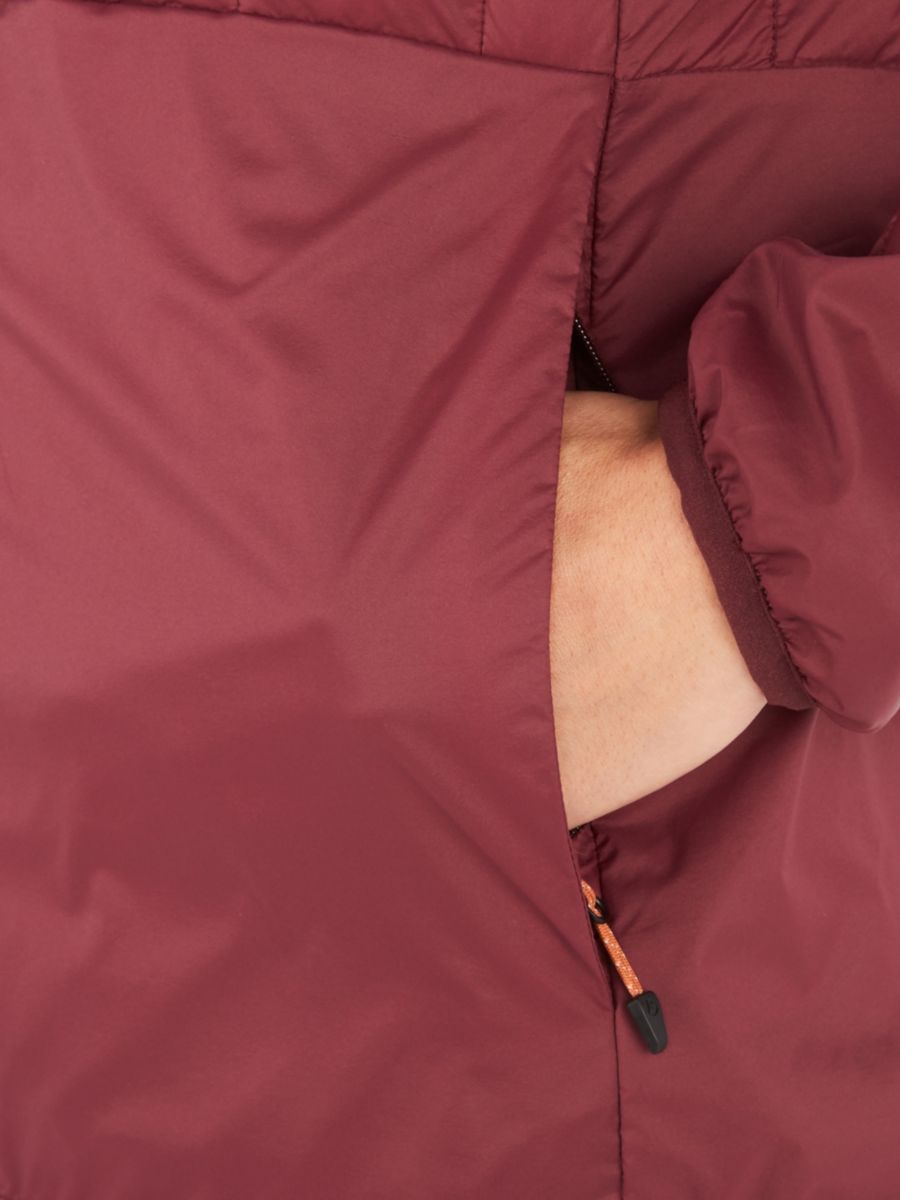 Closeup of zipper on anorak pocket