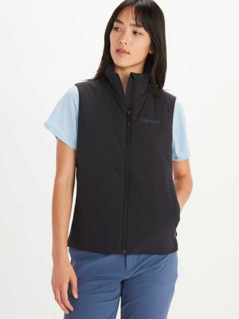 womens outdoor vest worn by model