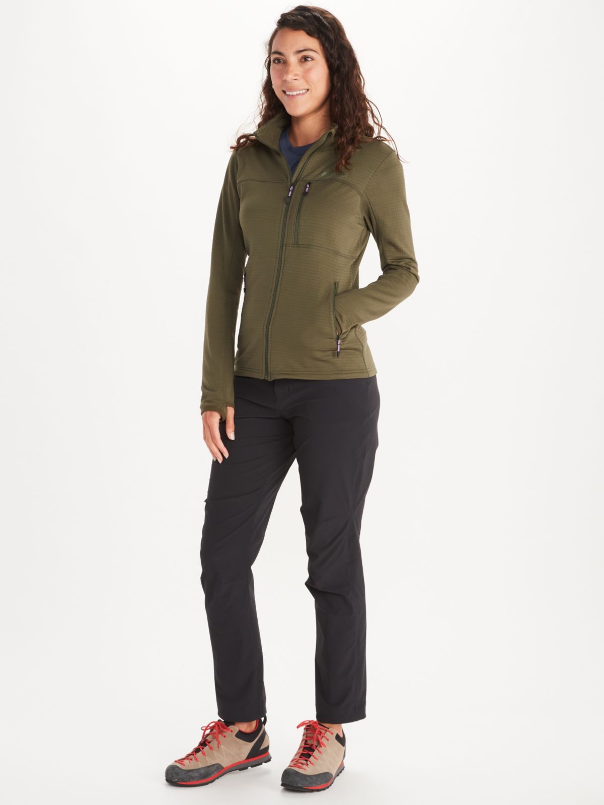 womens jacket worn by model