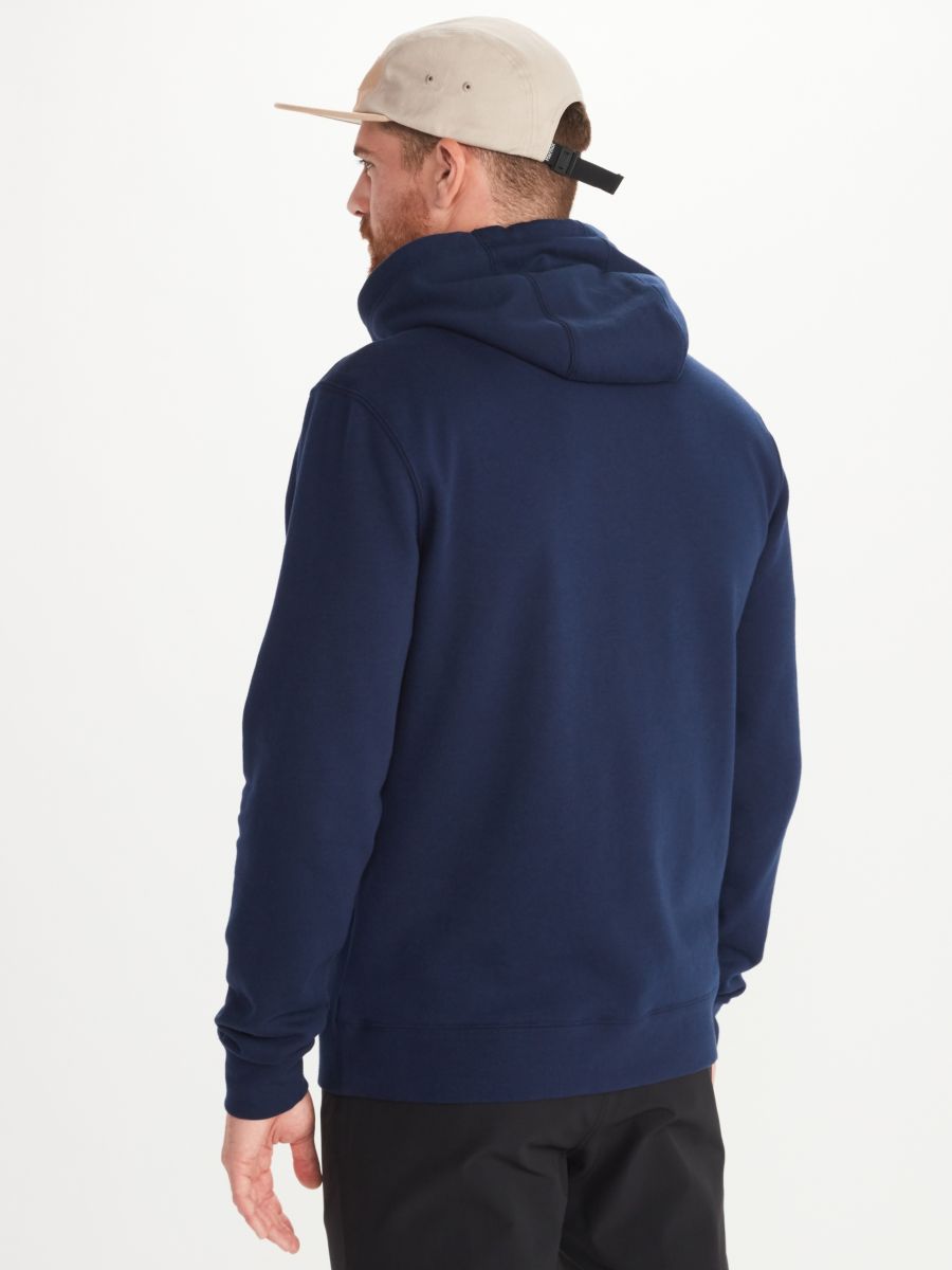 men's hoodie on man