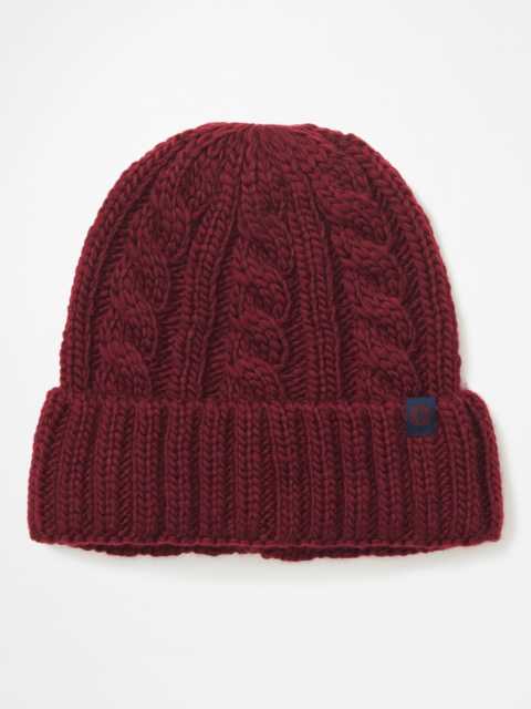 Marmot women's knitted winter hat in red