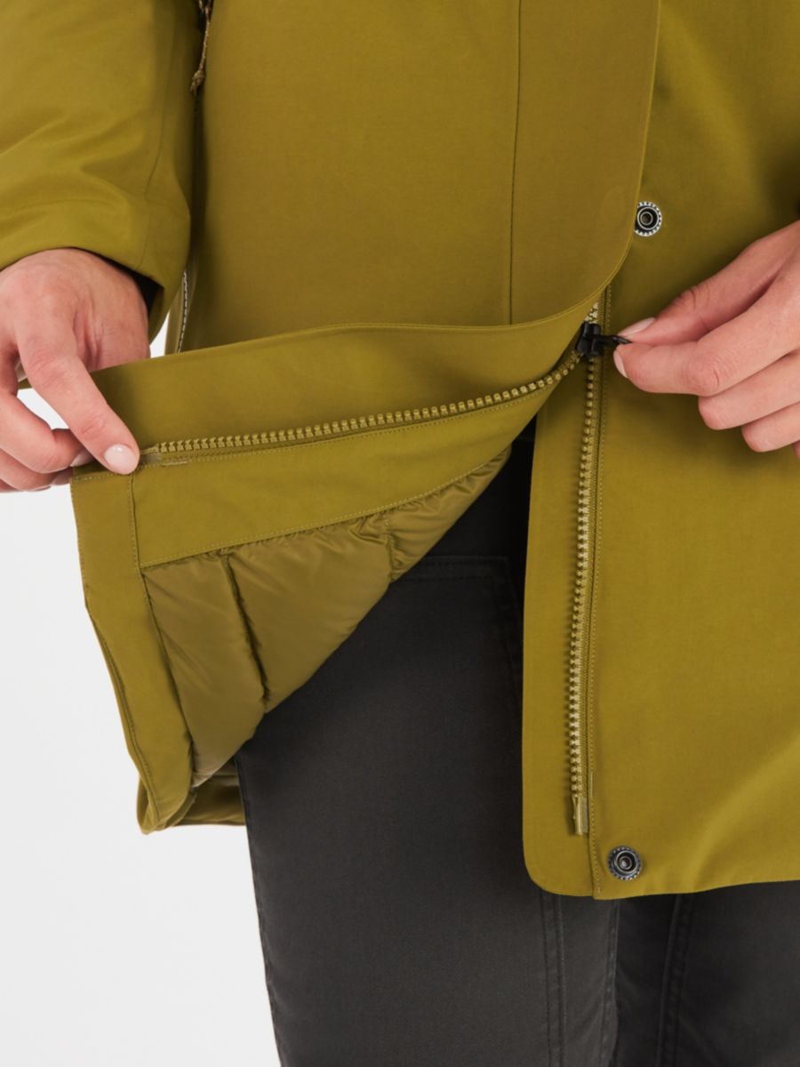 insulated jacker zipper closeup