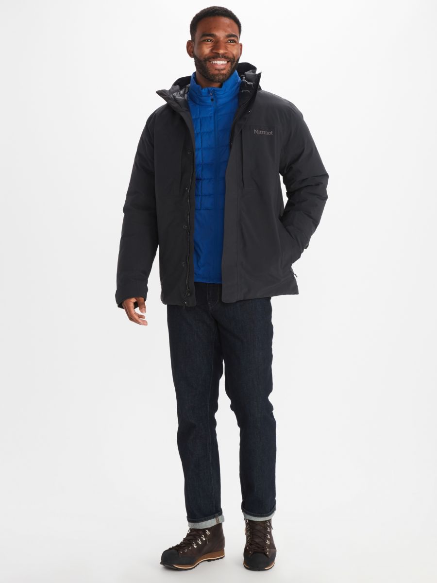 mens jacket worn by model