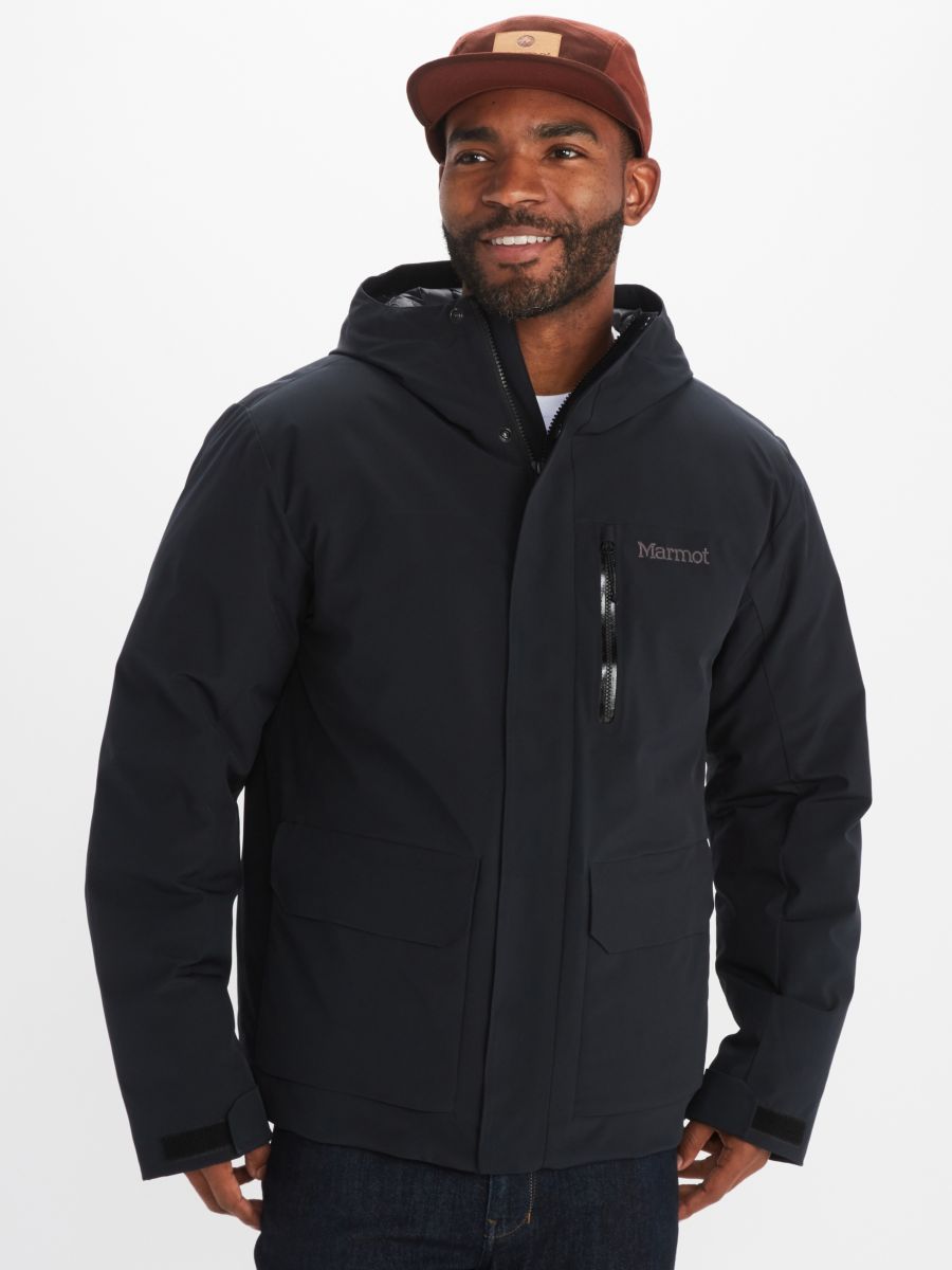 model wearing jacket hoody