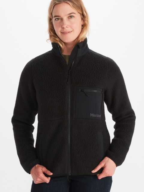 womens zip up pullover sherpa jacket