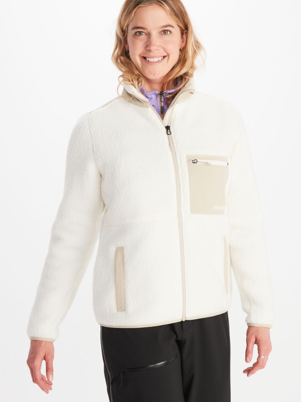 womens jacket worn by model