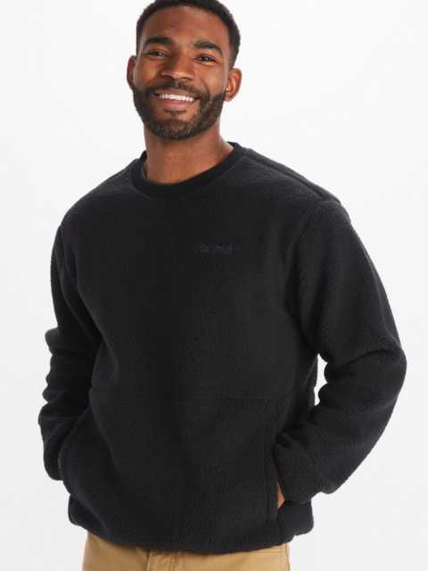 mens pullover sherpa sweater