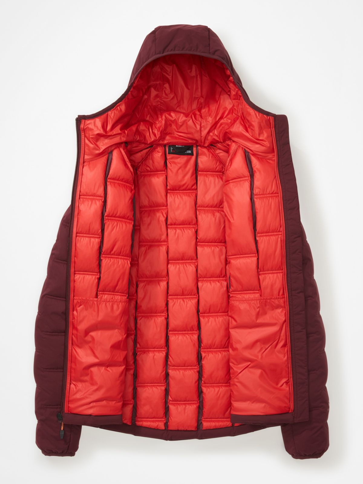 Open hooded jacket with lined interior