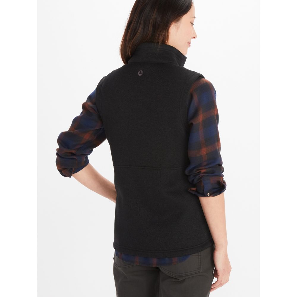 Womens black fleece on sale vest