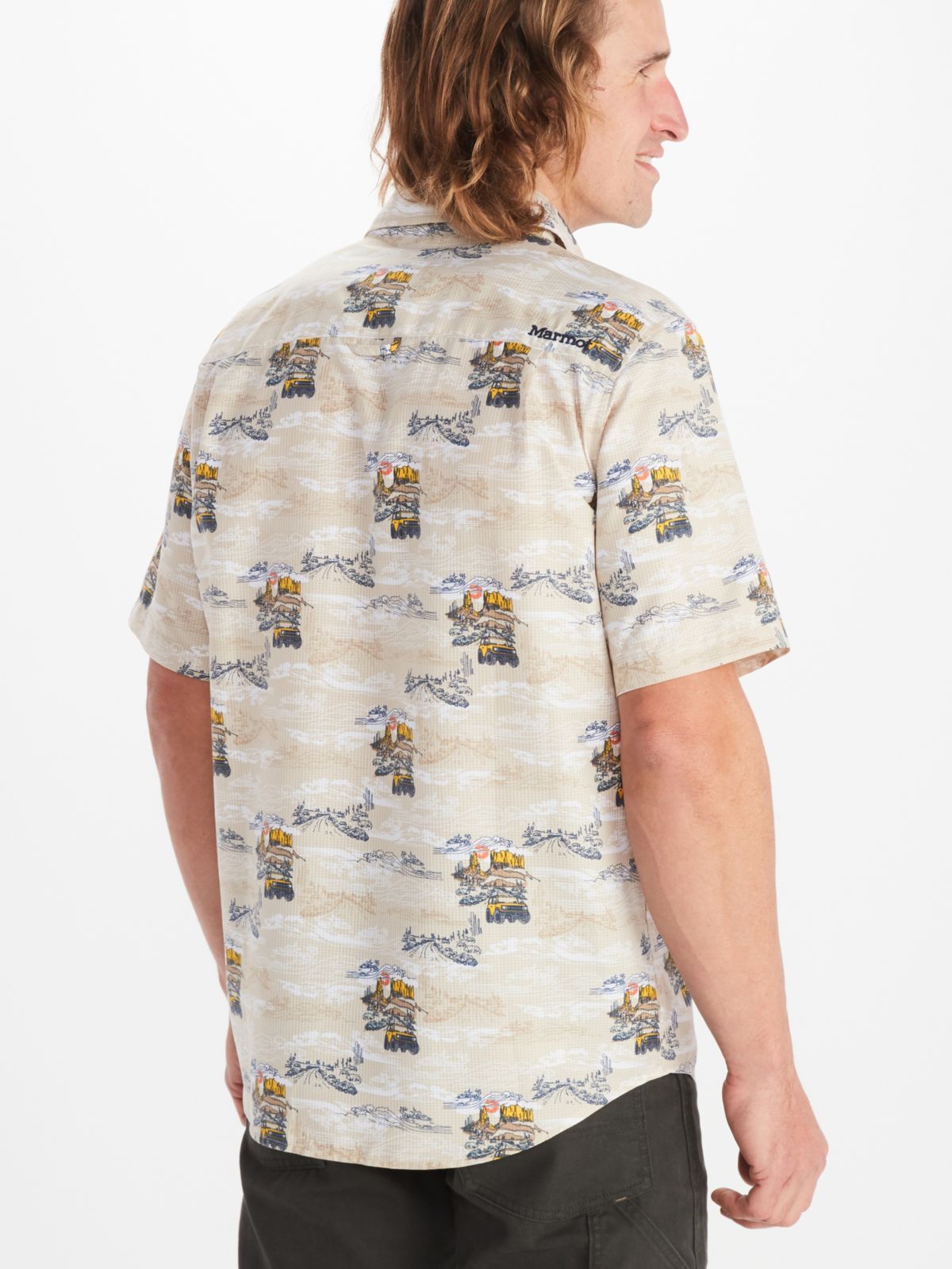 Marmot short sleeve shirt with outdoor graphic