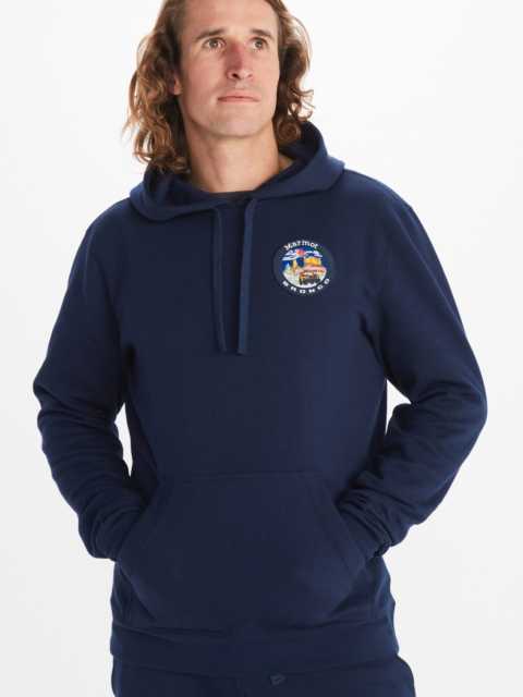 hooded sweatshirt on man front view