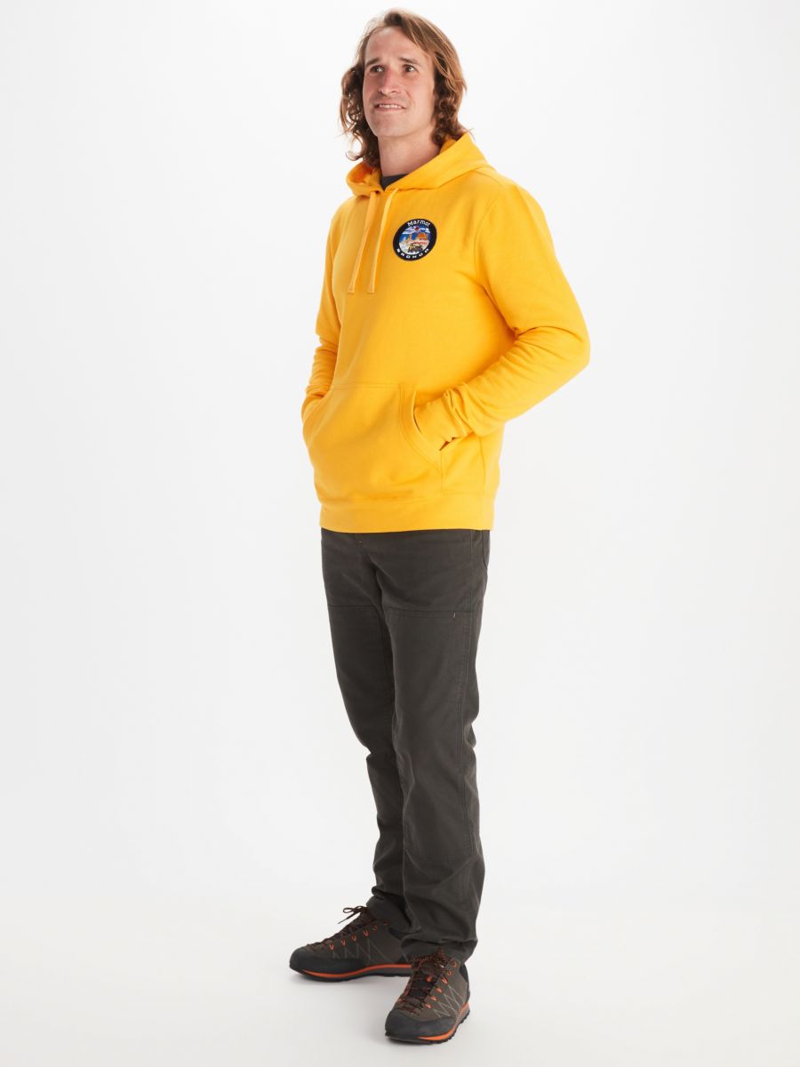 Marmot hooded sweatshirt in yellow