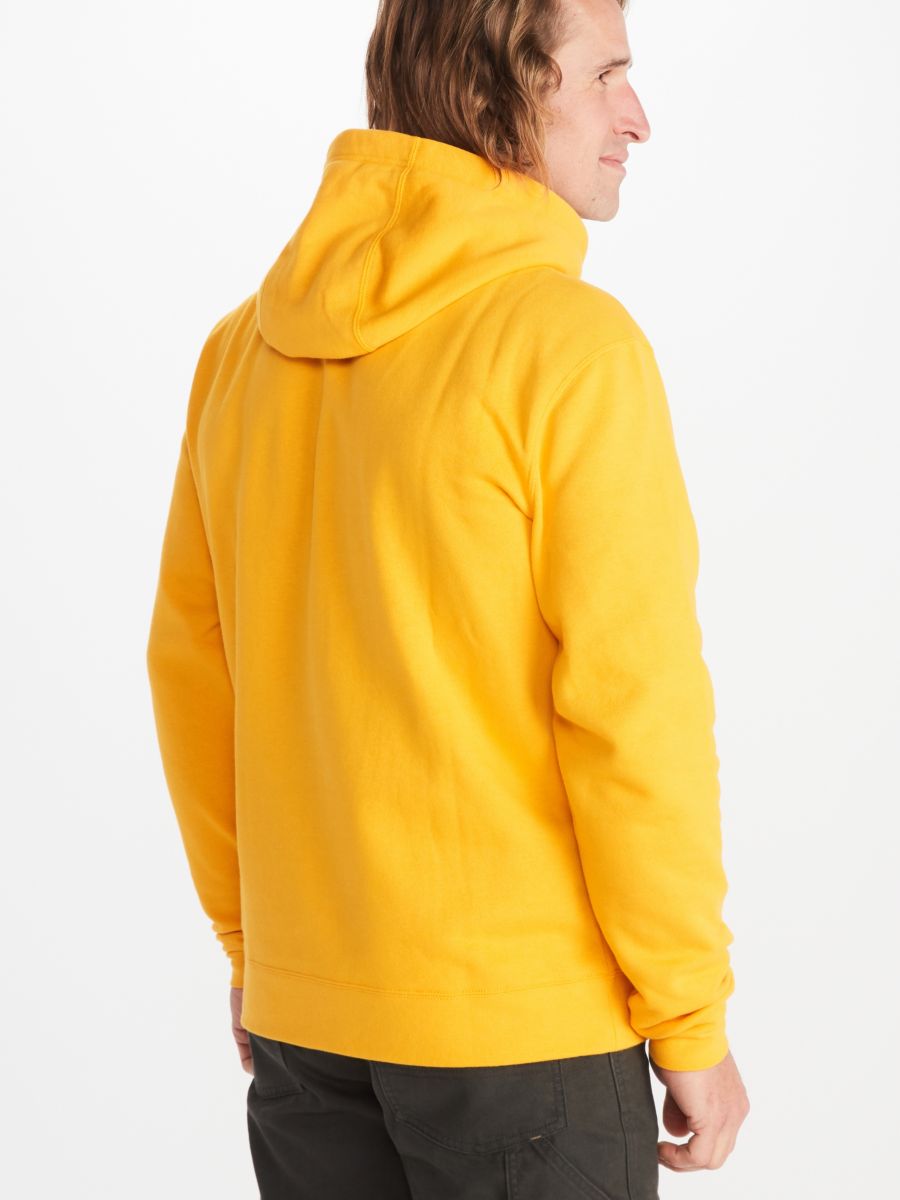 men's pullover hoodie and pants on man back view