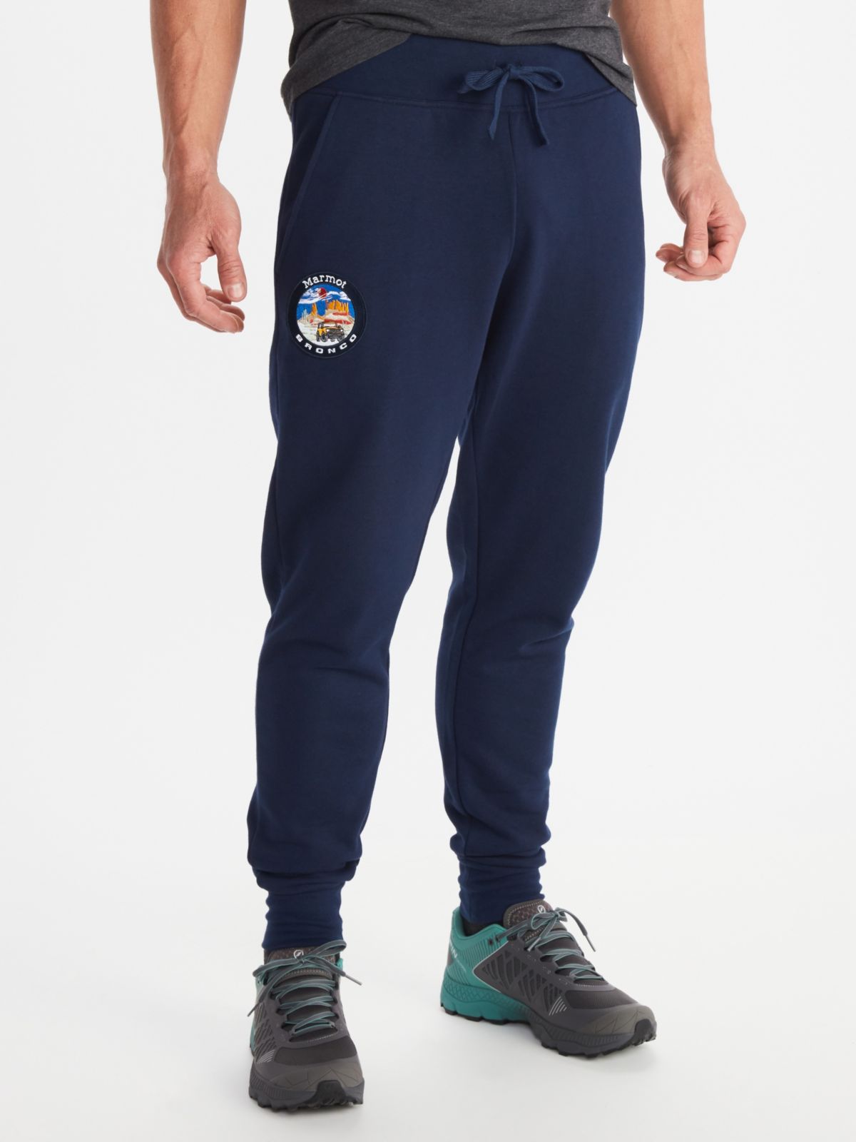 men's joggers on man front view