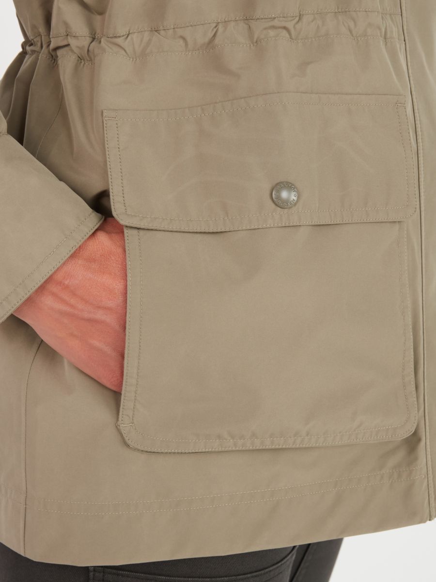 closeup of hand in jacket pocket