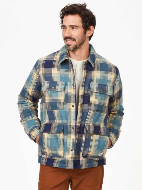 Mens sherpa deals flannel jacket