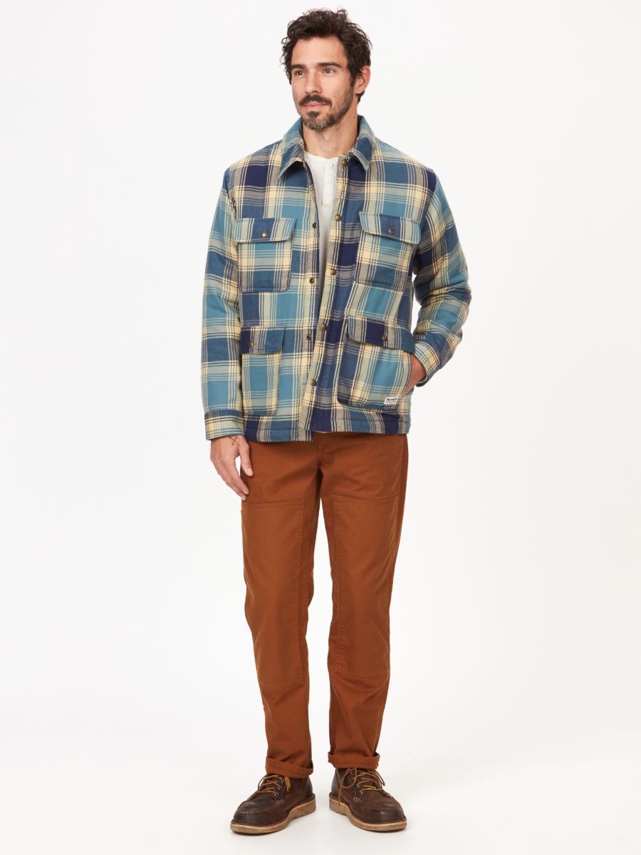 Men's Ridgefield Heavyweight Sherpa-Lined Flannel Shirt Jacket