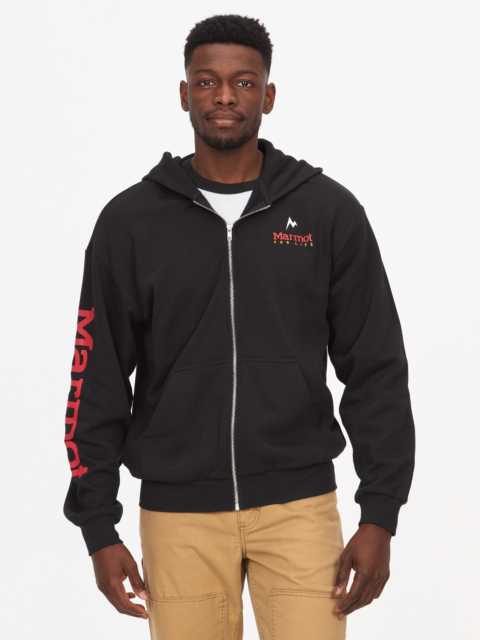 Black full best sale zip hoodie men's