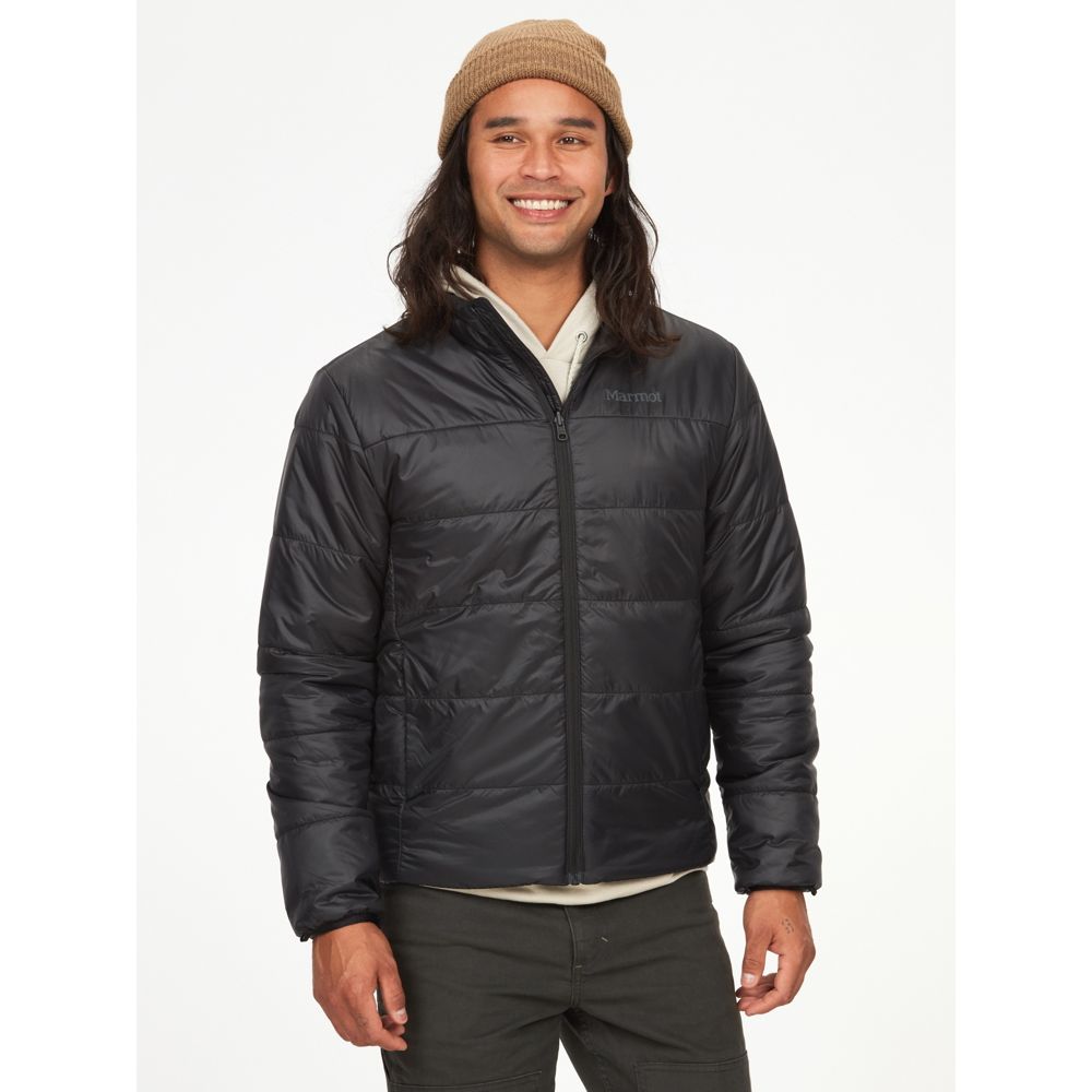 Marmot Stride Jacket - Men's-Slate Grey / Black-Medium, — Mens Clothing  Size: Medium, Chest/Body Size: 39 - 41 in, Center Back Length: 28 in,  Apparel Fit: Athletic — 785562233249