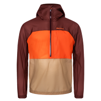 brown orange and tan half zip jacket